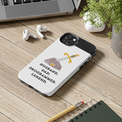 "Husband. DAD. PROGRAMMER. LEGEND" Tough Phone Case