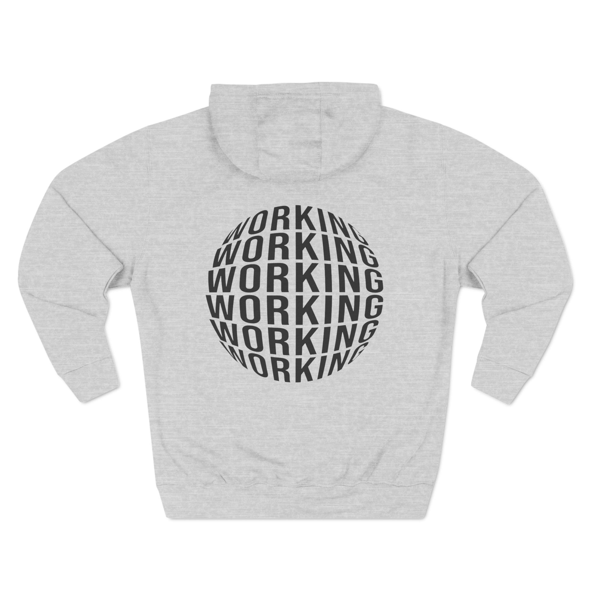 Working Three-Panel Fleece Hoodie - ProgrammerMerch