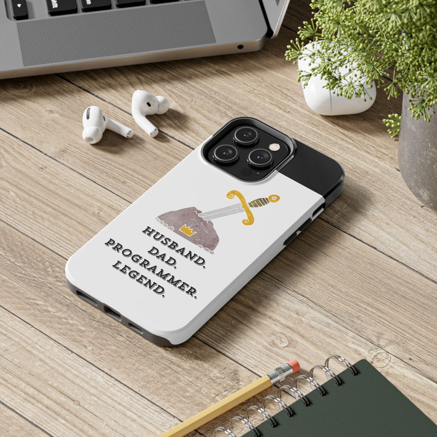 "Husband. DAD. PROGRAMMER. LEGEND" Tough Phone Case